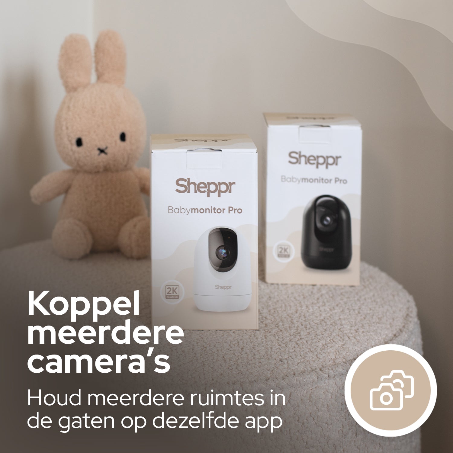 Sheppr® 2K Baby Monitor - White