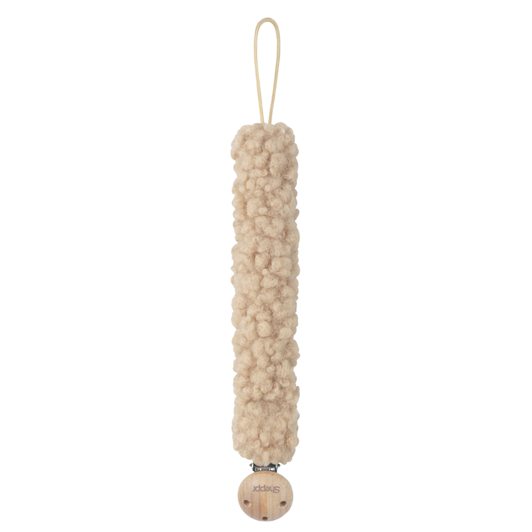 Flessenwarmer + Teddyspeenkoord (bruin of beige)