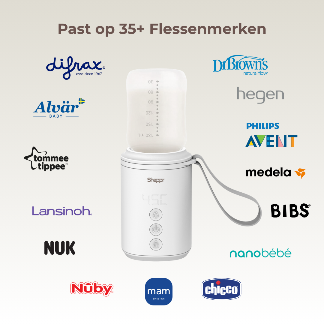 Flessenwarmer Pro | Sterk, Snel, Draagbaar & Oplaadbaar incl. 3 adapters