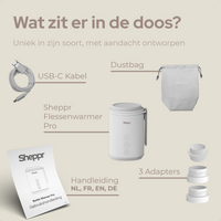 Flessenwarmer Pro | Sterk, Snel, Draagbaar & Oplaadbaar incl. 3 adapters