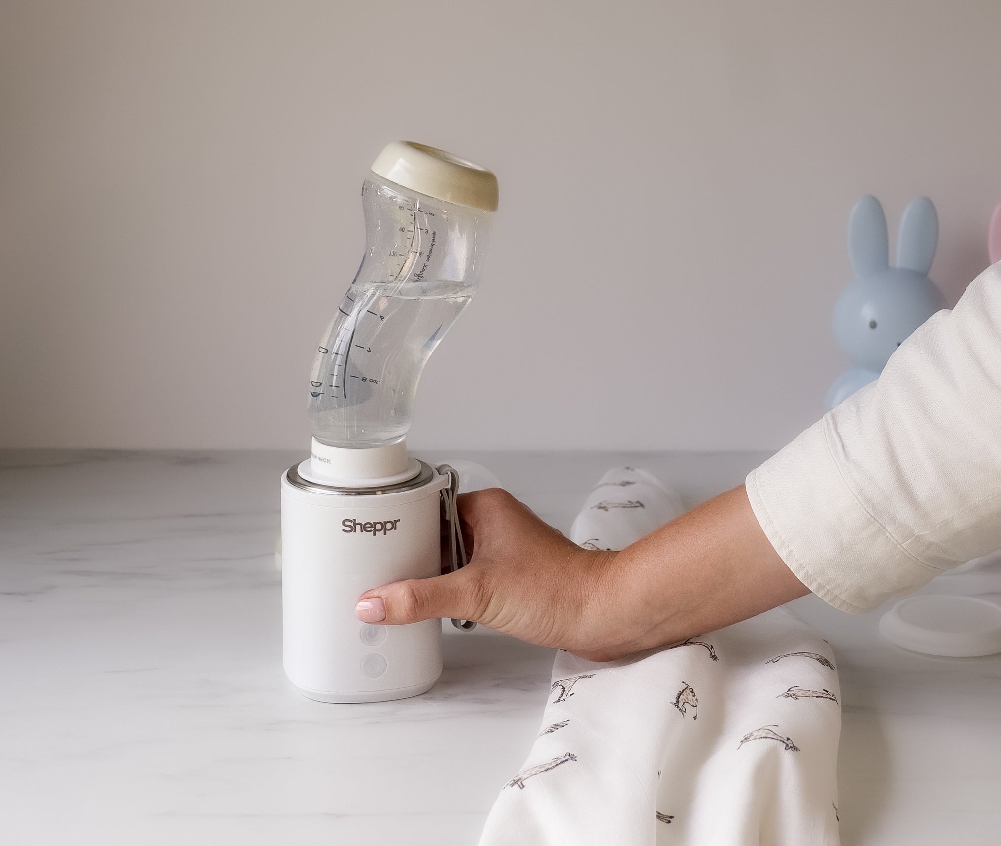 Flessenwarmer Pro | Sterk, Snel, Draagbaar & Oplaadbaar incl. 3 adapters